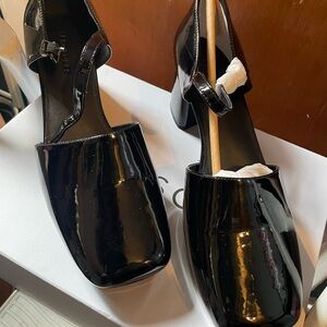 NWT Aerosoles Samera Black Patent Leather Mary Jane Heels Women's Shoes 9M